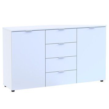 Комод Doros Рон 5 Білий 2 фасади 4 шухляди 140х38х81 (44900223) 44900223 фото