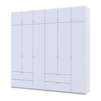Розпашна Шафа для одягу Doros Лукас Білий 3+3 ДСП 240х50х240 (42005106) 42005106 фото