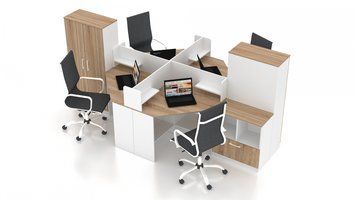 Комплект офісних меблів FLASHNIKA Simpl 17 (3200мм x 1800мм x 1446мм) 14528 фото