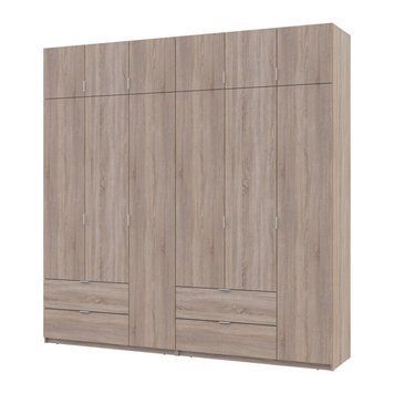 Розпашна Шафа для одягу Doros Лукас Дуб сонома 3+3 ДСП 240х50х240 (42005107)) 42005107 фото