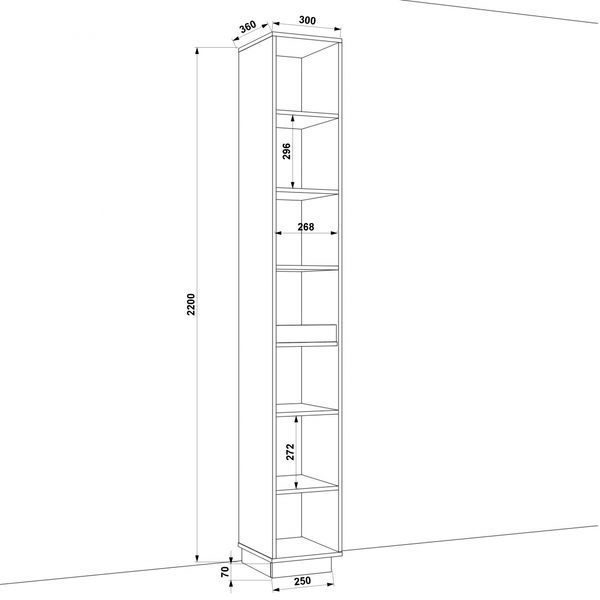 Шафа розпашна FLASHNIKA HOLD №1 (300мм x 380мм x 2200мм) 17143 фото
